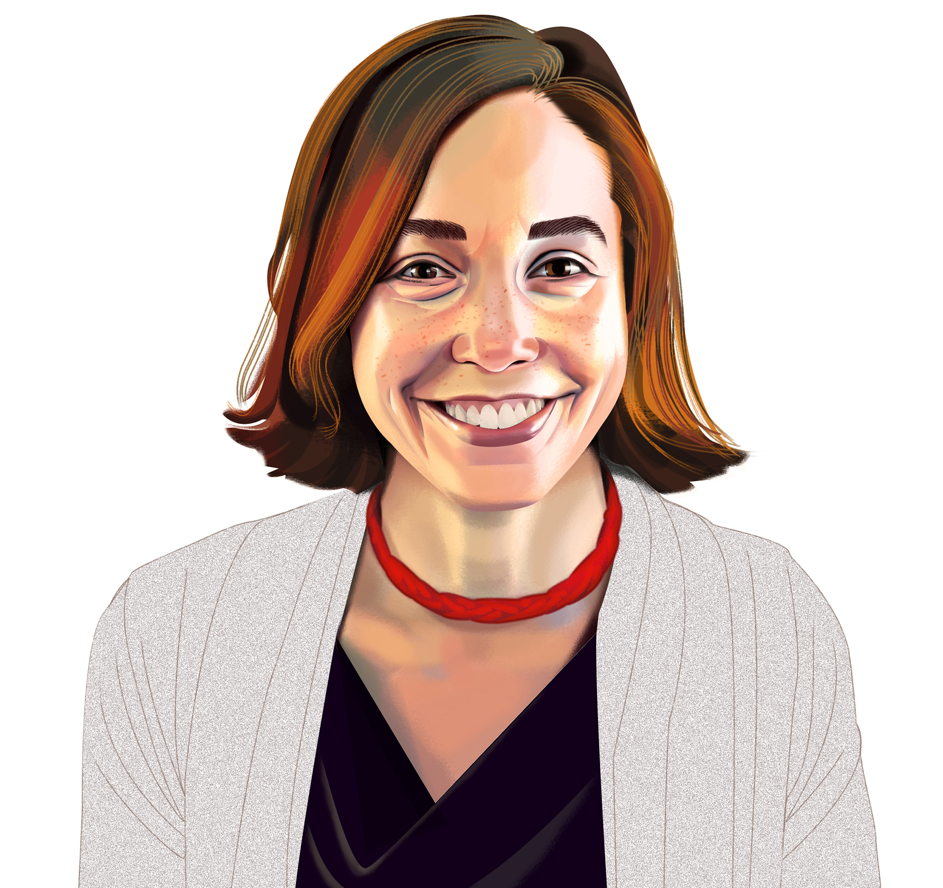 Illustrated portrait of Dr. Beth McGinty