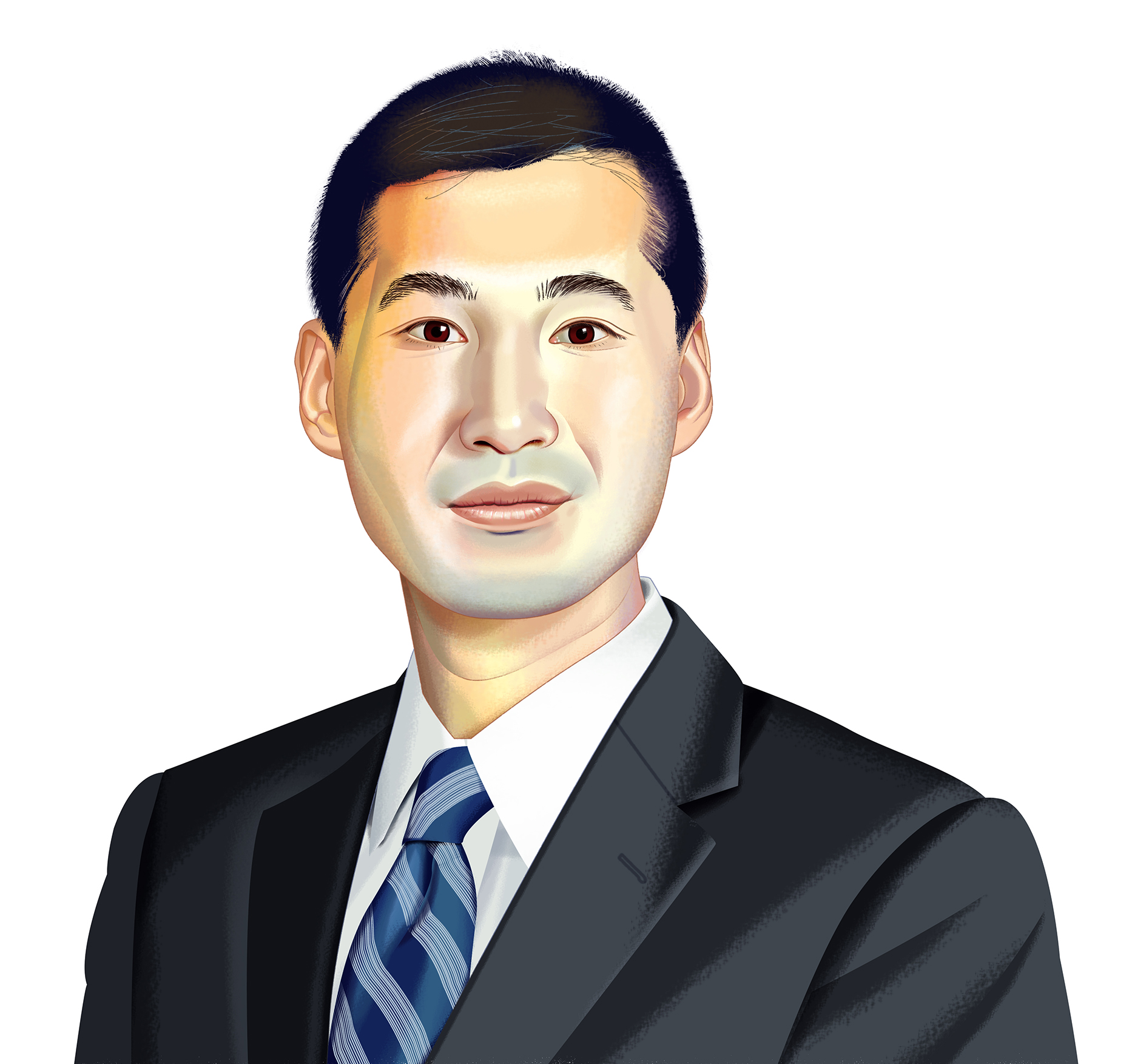 Illustrated portrait of Dr. Bradley Pua
