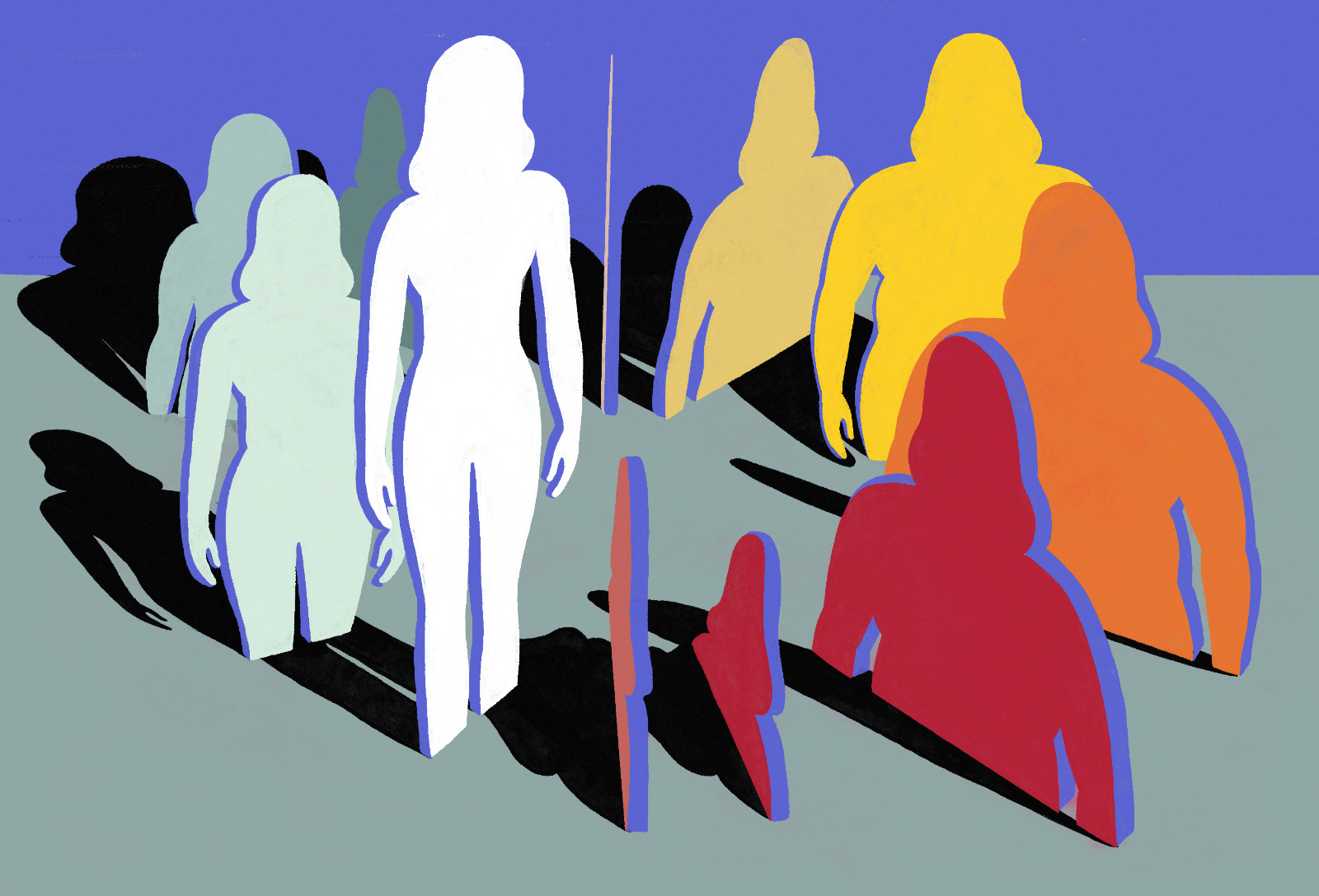 Cutouts of female figures