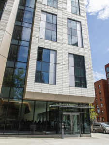 Exterior of Feil Family and Weill Family Residence Hall
