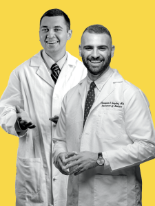 Dr. Hector Mora (M.D. ‘21) and Dr. Christopher Gonzalez, assistant professor of medicine.
