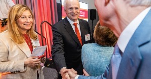Jessica Bibliowicz with Dean Robert A. Harrington